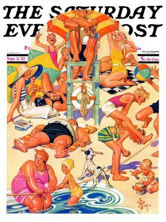 "King of the Beach," Saturday Evening Post Cover, September 3, 1932