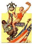 "Parade View from Lamp Post,"July 3, 1937-Joseph Christian Leyendecker-Giclee Print