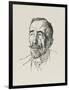 Joseph Conrad Polish-Born Writer in 1922-Powys Evans-Framed Art Print