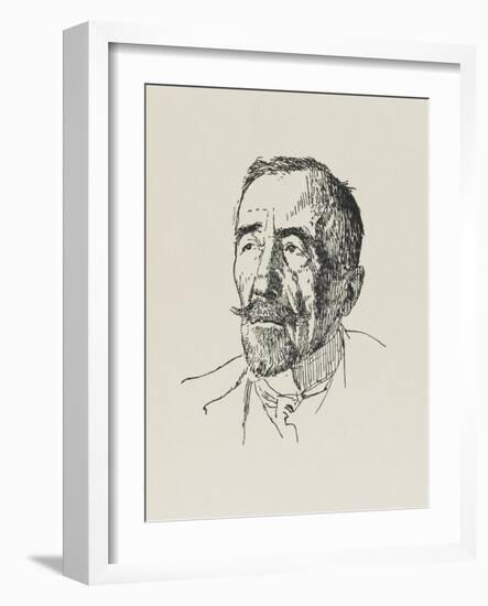 Joseph Conrad Polish-Born Writer in 1922-Powys Evans-Framed Art Print