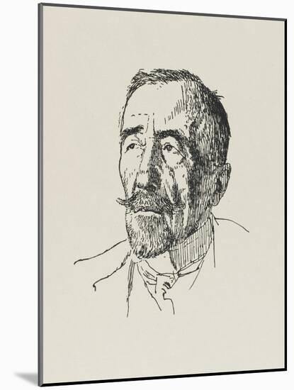 Joseph Conrad Polish-Born Writer in 1922-Powys Evans-Mounted Art Print