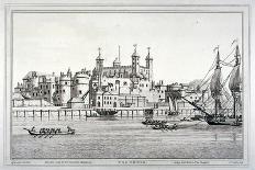 View the Tower of London from the River Thames with Boats on the River, 1795-Joseph Constantine Stadler-Giclee Print