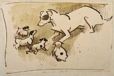 Fox Terrier and Puppies-Joseph Crawhall-Giclee Print