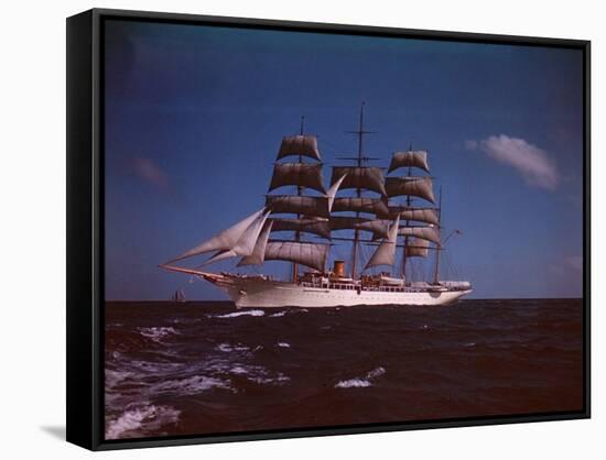 Joseph Davies' Yacht "Sea Cloud" in the Caribbean-Eliot Elisofon-Framed Stretched Canvas