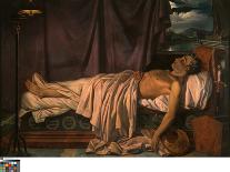 Lord Byron on His Deathbed, C.1826 (Oil on Canvas)-Joseph Denis Odevaere-Stretched Canvas