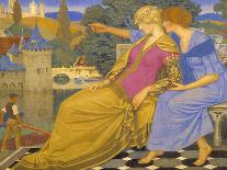 The Mystic Burial, 1895 (Watercolour and Bodycolour)-Joseph Edward Southall-Stretched Canvas