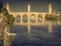 Pont Valentre, Cahors, South Side, 1936 (W/C on Paper)-Joseph Edward Southall-Giclee Print