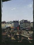 View of the Pont Neuf, c.1845-Joseph Eusebie Prevot-Framed Premium Giclee Print