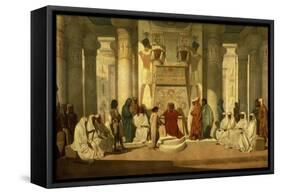 Joseph Expliquant Les Songes Du Pharaon (Joseph Explaining the Pharaoh's Dreams to Him)-Jean Adrien Guignet-Framed Stretched Canvas