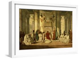 Joseph Expliquant Les Songes Du Pharaon (Joseph Explaining the Pharaoh's Dreams to Him)-Jean Adrien Guignet-Framed Giclee Print