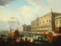 The Bacino Di San Marco, Venice, with the Carnival-Joseph F. Ellis-Stretched Canvas