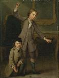 Children Playing with a Hobby Horse, c.1741-47-Joseph Francis Nollekens-Stretched Canvas