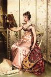 An Elegant Lady in an Interior-Joseph Frederic Soulacroix-Giclee Print