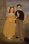 A Boy and a Girl in a Garden-Joseph Goodhue Chandler-Framed Giclee Print