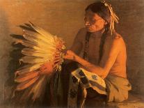 Old War Bonnet, 1916-Joseph Henry Sharp-Giclee Print