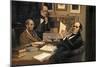 Joseph Hooker (1817-1911), Charles Lyell (1797-1875) and Charles Robert Darwin (1809-82)-null-Mounted Giclee Print