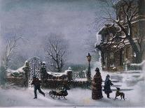 The First Snow, 1877-Joseph Hoover-Framed Stretched Canvas