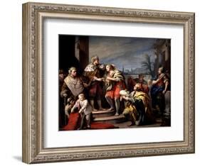 Joseph in the Pharaohs Palace, Ca. 1749-Jacopo Amigoni-Framed Giclee Print