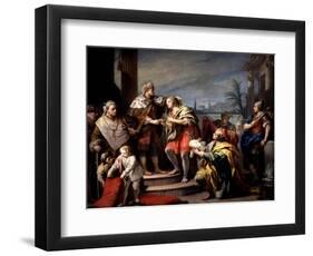 Joseph in the Pharaohs Palace, Ca. 1749-Jacopo Amigoni-Framed Giclee Print