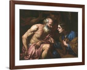 Joseph Interprete Le Reve Du Boulanger Et De L'echanson - Joseph Interpreting the Dreams of the Bak-Giambattista Langetti-Framed Giclee Print