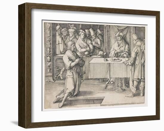 Joseph Interpreting Pharaoh's Dreams, 1512-Lucas van Leyden-Framed Giclee Print