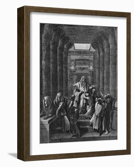 Joseph is reunited with his brothers-Gustave Dore-Framed Giclee Print