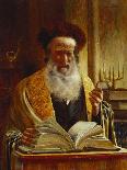 Rabbi Delivering a Sermon-Joseph Jost-Framed Stretched Canvas