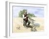 Joseph Juneau, Discoverer of the Gold Creek and Basin Mines, Alaska, Holding a Gold Nugget-null-Framed Giclee Print