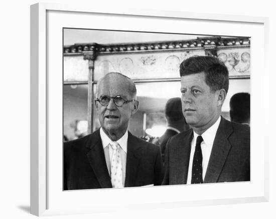 Joseph Kennedy Sr., John F. Kennedy, November 9, 1960-null-Framed Photo