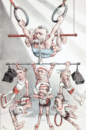 Puck Wants 'A Strong Man at the Head of the Government' - But Not This Kind, 1880