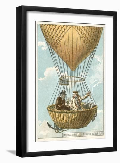 Joseph Louis Gay-Lussac and Jean-Baptiste Biot in a Balloon at an Altitude of 4000 Metres, 1804-null-Framed Giclee Print