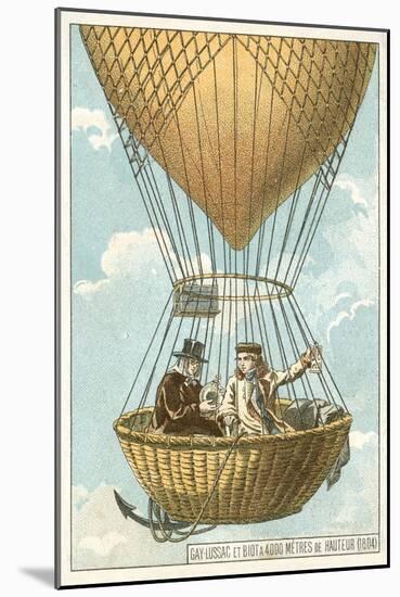 Joseph Louis Gay-Lussac and Jean-Baptiste Biot in a Balloon at an Altitude of 4000 Metres, 1804-null-Mounted Giclee Print