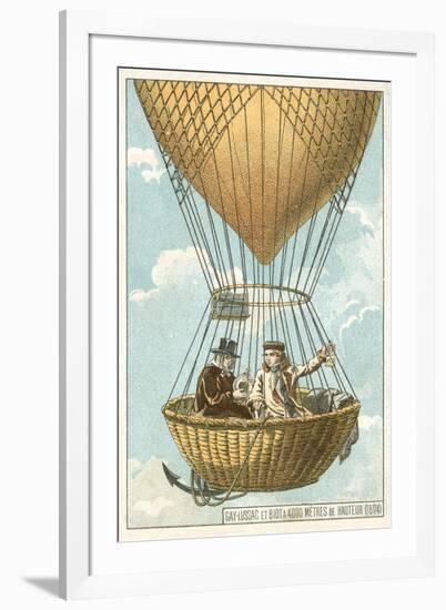 Joseph Louis Gay-Lussac and Jean-Baptiste Biot in a Balloon at an Altitude of 4000 Metres, 1804-null-Framed Giclee Print