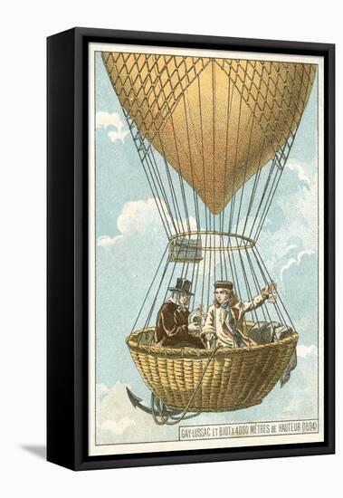Joseph Louis Gay-Lussac and Jean-Baptiste Biot in a Balloon at an Altitude of 4000 Metres, 1804-null-Framed Stretched Canvas