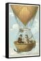 Joseph Louis Gay-Lussac and Jean-Baptiste Biot in a Balloon at an Altitude of 4000 Metres, 1804-null-Framed Stretched Canvas