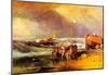 Joseph Mallord Turner Coastal Scene with Fishermen Art Print Poster-null-Mounted Poster