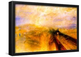 Joseph Mallord Turner Rain Steam and Speed the Great Western Railway Art Print Poster-null-Framed Poster