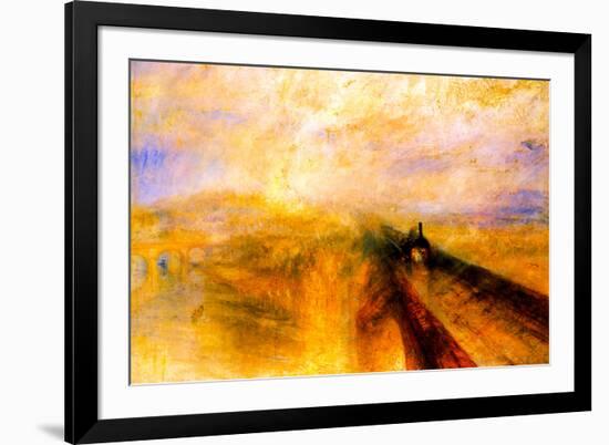 Joseph Mallord Turner Rain Steam and Speed the Great Western Railway-J M W Turner-Framed Art Print