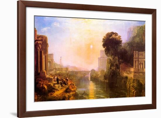 Joseph Mallord Turner Rise and Fall of Carthage-J M W Turner-Framed Art Print