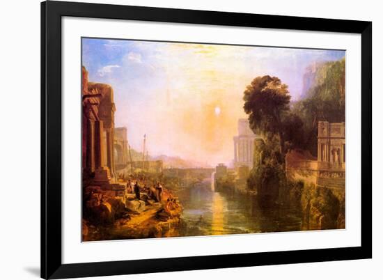 Joseph Mallord Turner Rise and Fall of Carthage-J M W Turner-Framed Art Print