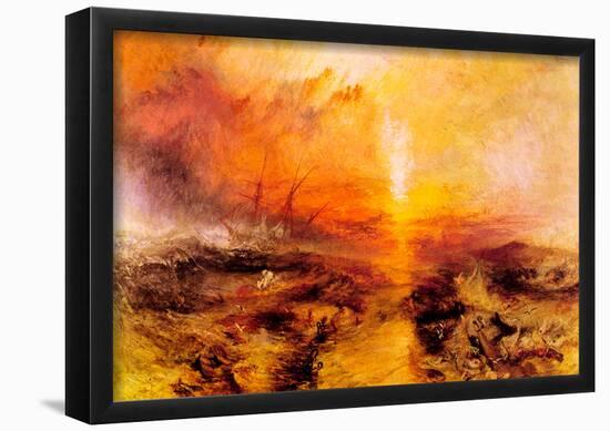 Joseph Mallord Turner Slaves Being Thrown Overboard Typhoon Approaching Art Print Poster-null-Framed Poster