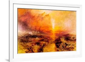 Joseph Mallord Turner Slaves Being Thrown Overboard Typhoon Approaching-J M W Turner-Framed Art Print