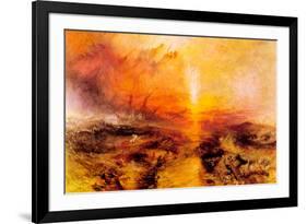 Joseph Mallord Turner Slaves Being Thrown Overboard Typhoon Approaching-J M W Turner-Framed Art Print