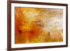 Joseph Mallord Turner Sun Setting over a Lake-J M W Turner-Framed Art Print