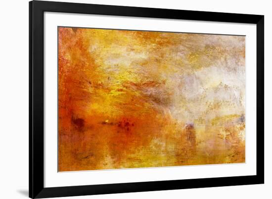 Joseph Mallord Turner Sun Setting over a Lake-J M W Turner-Framed Art Print