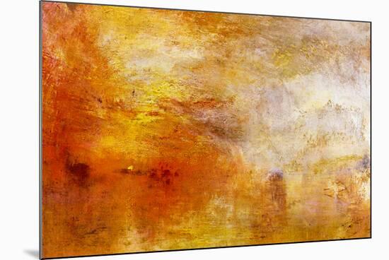 Joseph Mallord Turner Sun Setting over a Lake-J M W Turner-Mounted Art Print