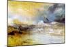 Joseph Mallord Turner Waves Breaking on a Lee Shore Art Print Poster-null-Mounted Poster