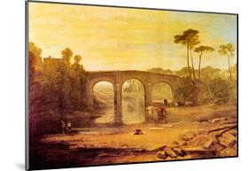 Joseph Mallord Turner Whalley Bridge Art Print Poster-null-Mounted Poster