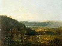 Extensive Wooded Landscape with a Distant View of a Town-William Turner-Giclee Print