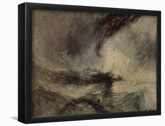 Joseph Mallord William Turner (Snow storm before the harbor entrance) Art Poster Print-null-Framed Poster